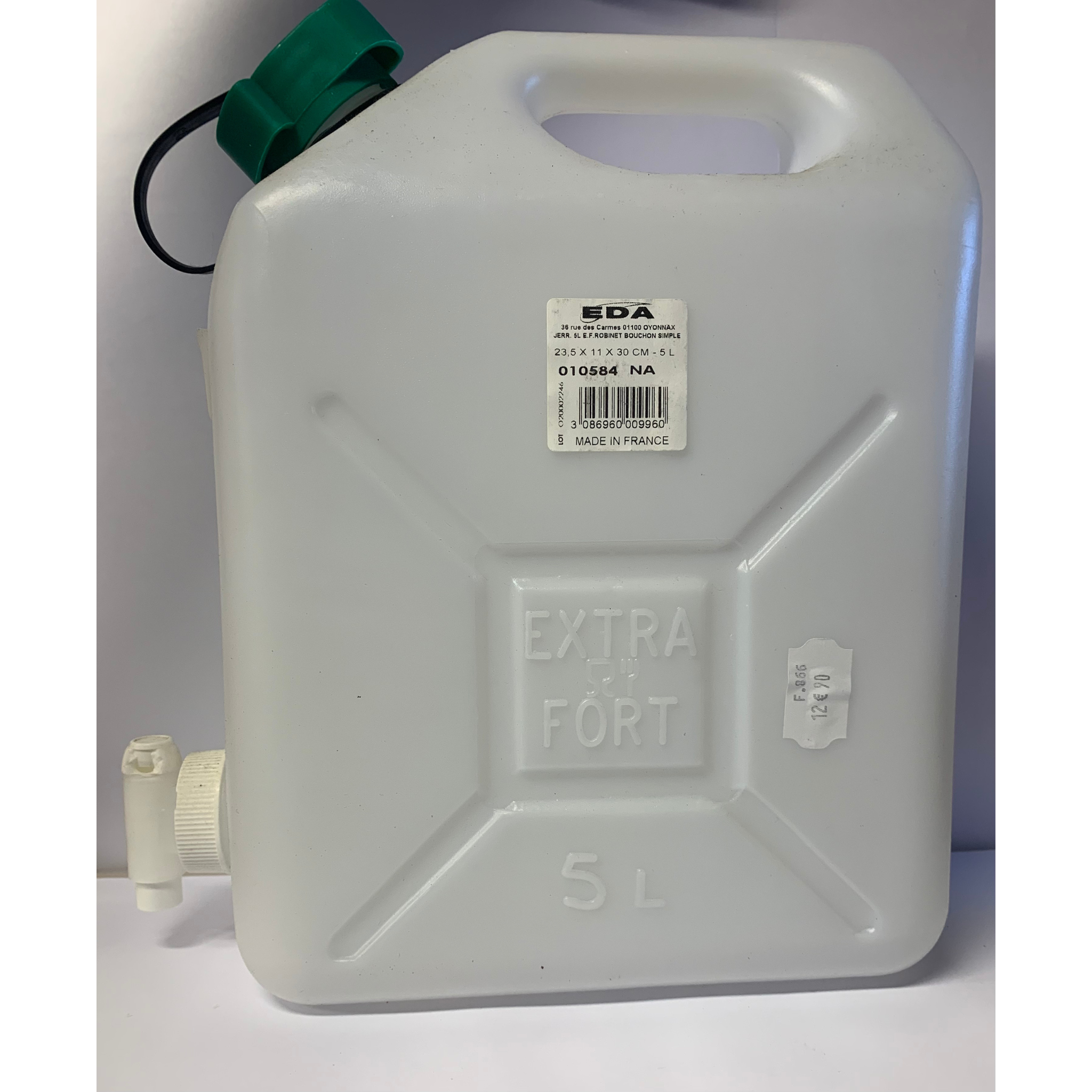 Jerrican alimentaire eau avec robinet 5 Litres